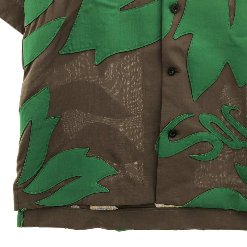 sacai / サカイ | 2024SS | Floral Embroidered Patch Suiting Shirt / フローラル スーチング オーバー シャツ | 1 | メンズ