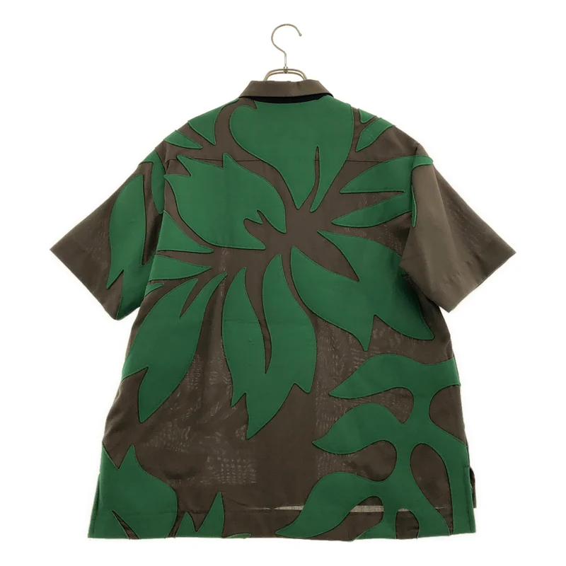 sacai / サカイ | 2024SS | Floral Embroidered Patch Suiting Shirt / フローラル スーチング オーバー シャツ | 1 | メンズ