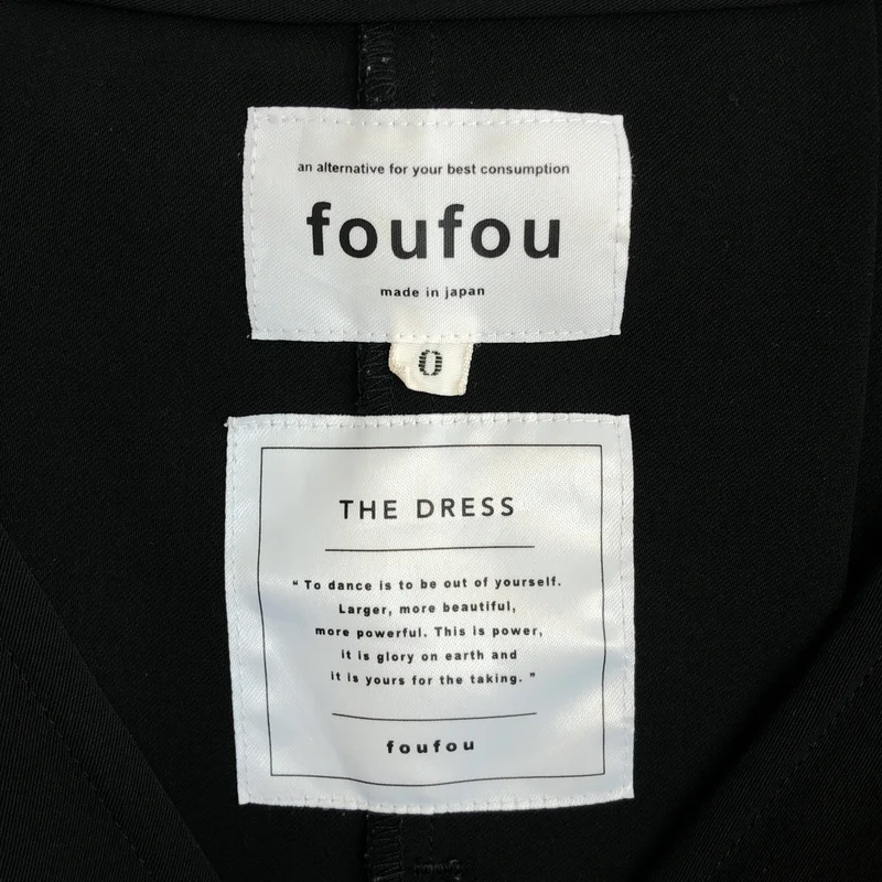 foufou / フーフー | THE DRESS #07 drape v neck dress プルオーバー ワンピース | 0 | レディース