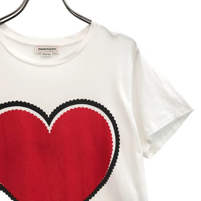 ALEXANDER MCQUEEN / アレキサンダーマックイーン | ハートプリント Tシャツ | 40 | レディース