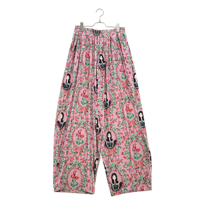 KIDILL / キディル | 2023AW | × MAYA SHIBASAKI / Wide Velour Pants / 総柄 ワイドベロアパンツ | 42 | メンズ