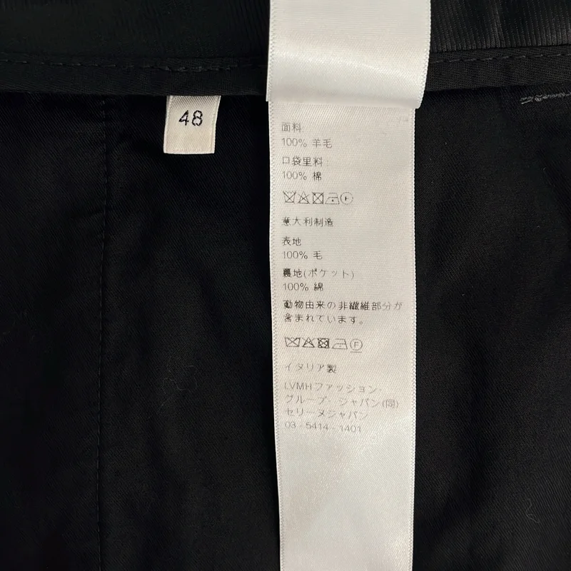 CELINE / セリーヌ | ウール ストライプ ワイドスラックス | 48 | メンズ