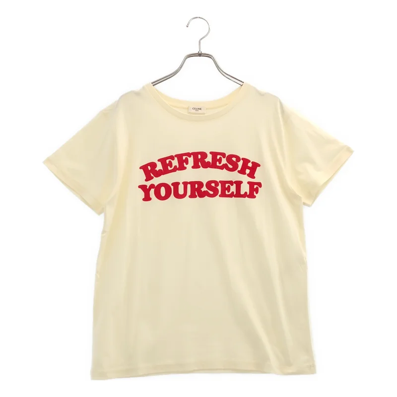 CELINE / セリーヌ | エディ期 REFRESH YOURSELF プリントTシャツ | M | レディース