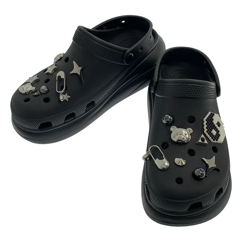 【美品】  crocs / クロックス | 装飾 プラットフォーム サンダル | 9 | ブラック | メンズ crocs / クロックス | 装飾 プラットフォーム サンダル | 9 | メンズ – KLD