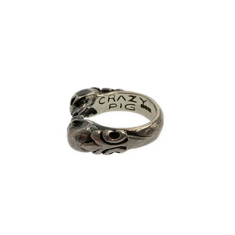 CRAZY PIG / クレイジーピッグ | SV925 Two Skulls Ring スカルリング