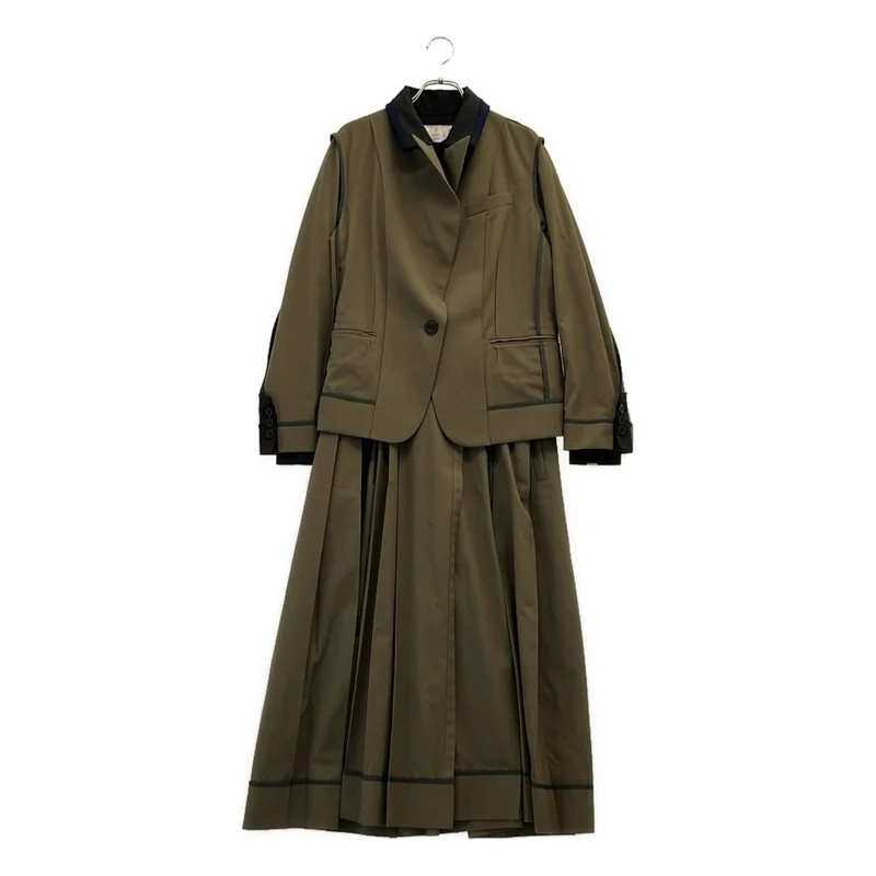 sacai / サカイ | Suiting Docking Onepiece シャツワンピース | 2 | レディース