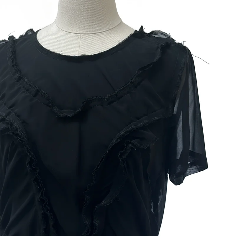 COMME des GARCONS / コムデギャルソン | インサイドアウト バックジップ ギャザー ドレス ワンピース | S | レディース