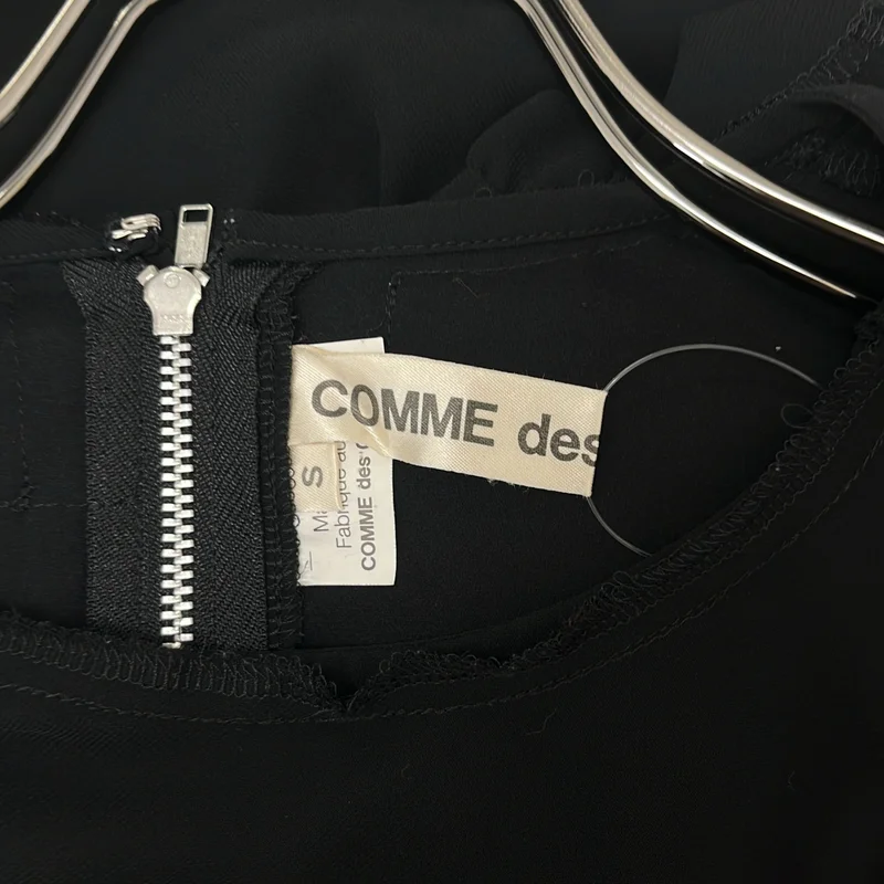 COMME des GARCONS / コムデギャルソン | インサイドアウト バックジップ ギャザー ドレス ワンピース | S | レディース