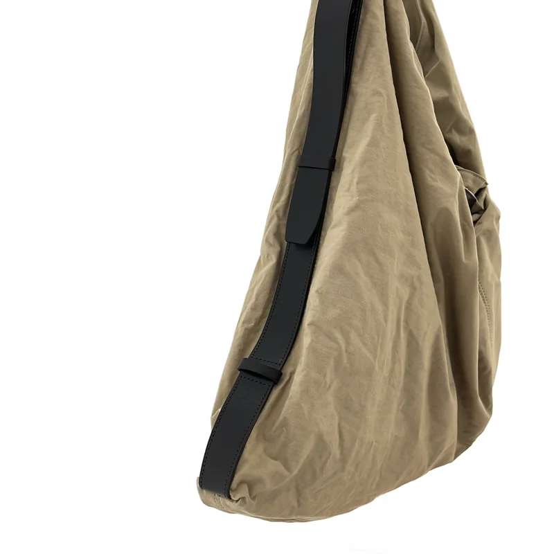 LEMAIRE / ルメール | WASHED COTTON BACHETTE FLAG HOBO BAG ショルダーバッグ | OS | レディース