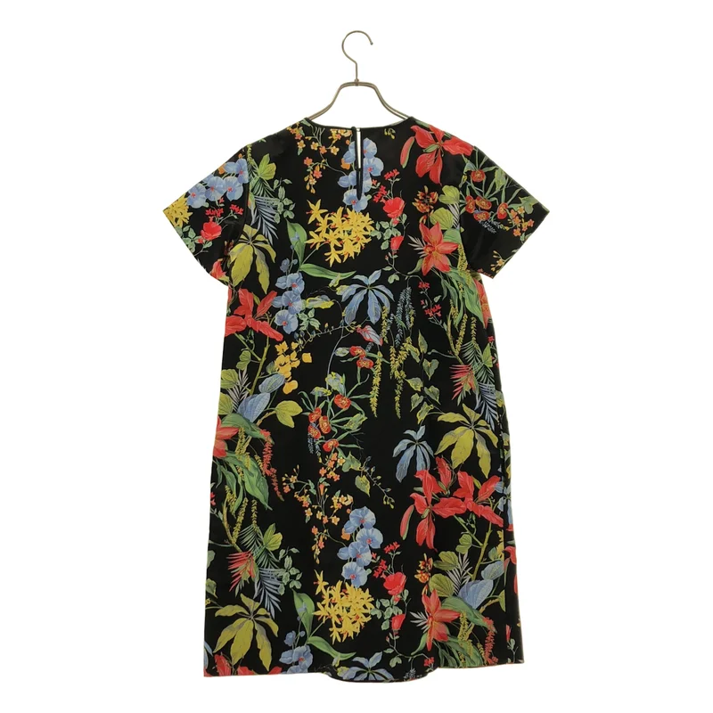 ROCHAS / ロシャス | サテン フラワープリント ワンピース | 40 | レディース