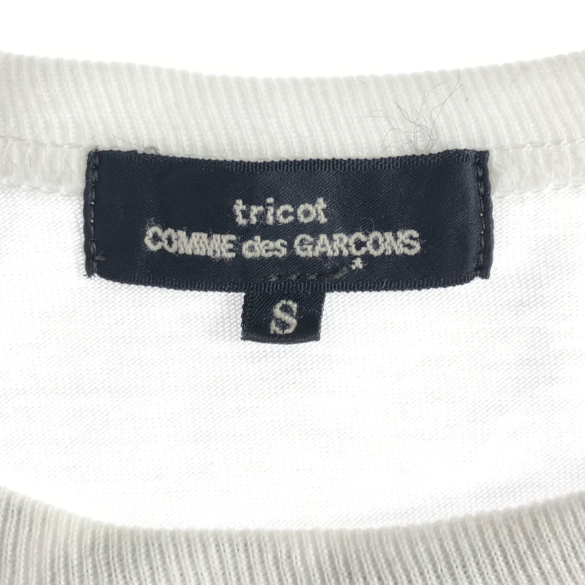 tricot COMME des GARCONS / トリココムデギャルソン | 2021AW | メッシュ フロッキープリント カットソー | S | ホワイト/ブラック/レッド | レディース tricot COMME des GARCONS / トリココムデギャルソン | 2021AW