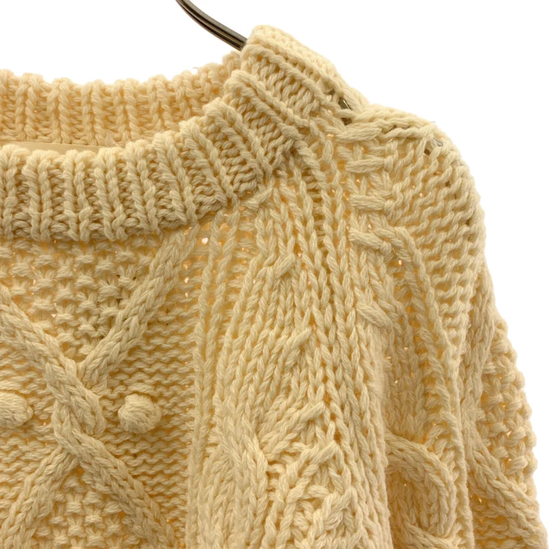 Shinzone / シンゾーン | 2025AW | ARAN CABLE KNIT PULLOVER / ウール アランケーブルニット プルオーバー | FO | レディース