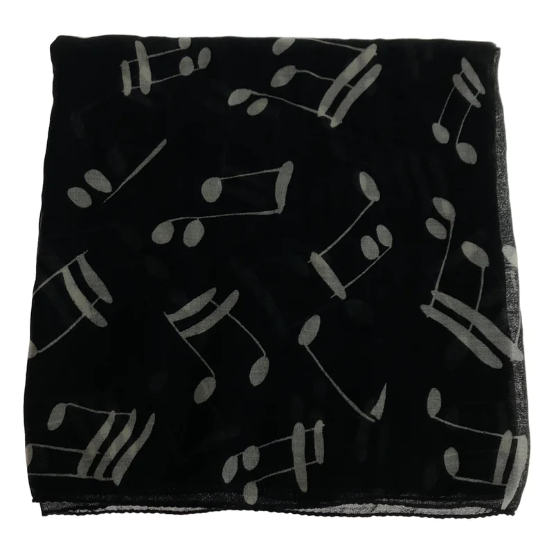 SAINT LAURENT PARIS / サンローランパリ | 音符柄 ストール - |