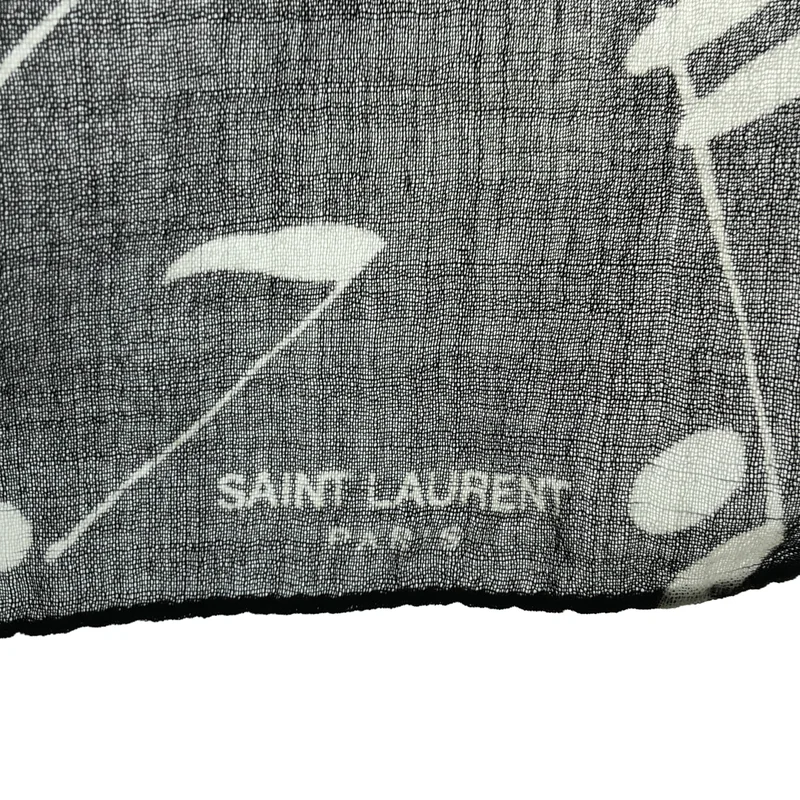 SAINT LAURENT PARIS / サンローランパリ | 音符柄 ストール - |