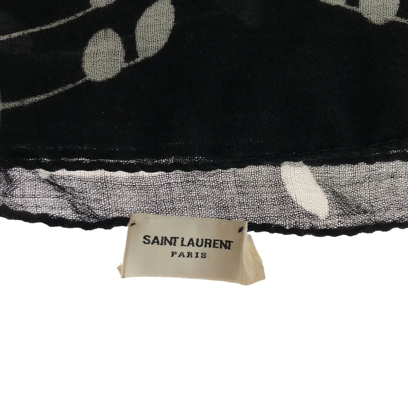 SAINT LAURENT PARIS / サンローランパリ | 音符柄 ストール - |