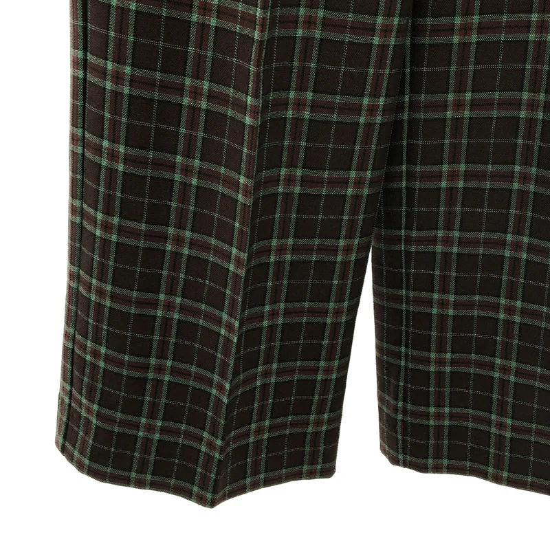 AMERI / アメリ | 2WAY WIDE BELT CHECK PANTS / ワイドベルト チェックパンツ | S | レディース