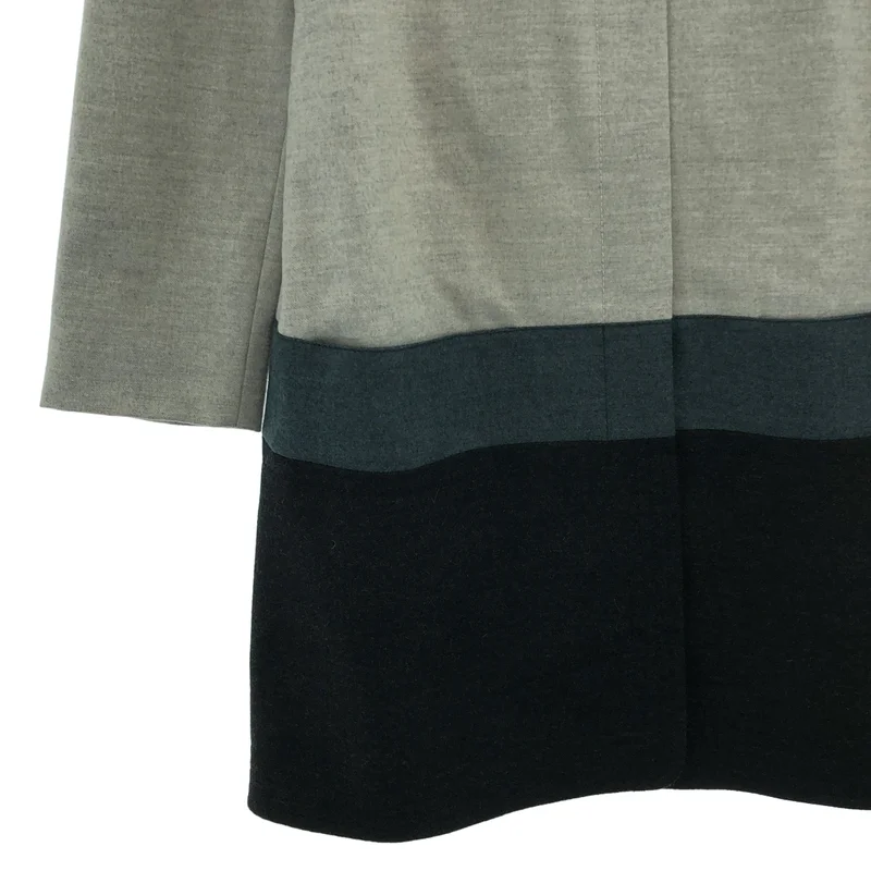 JIL SANDER / ジルサンダー | ウール カシミヤ 切替 ノーカラーコート | 36 | レディース