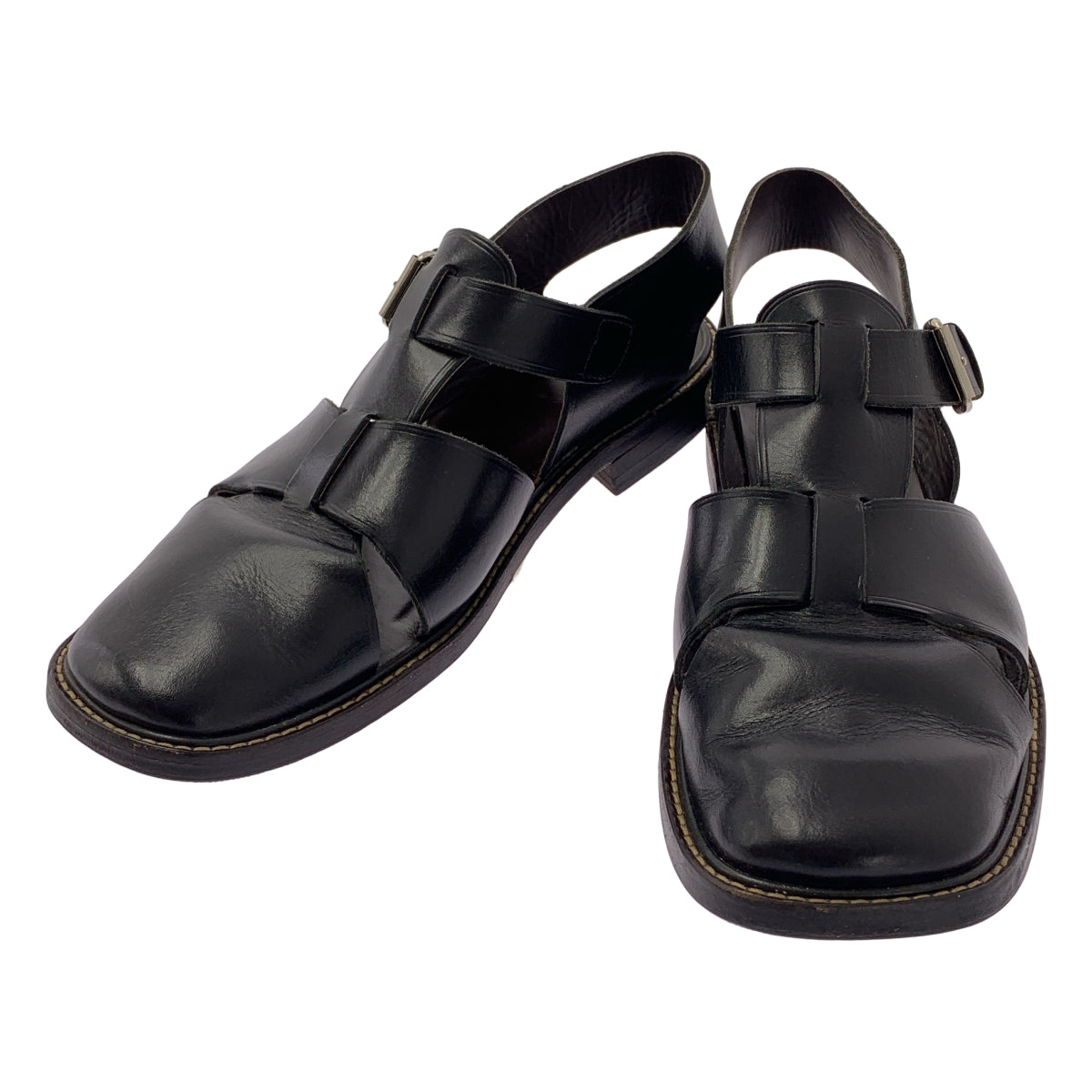LEMAIRE ブラックレザーサンダル 40 LEMAIRE / ルメール | Fisherman Sandal レザー サンダル | 43