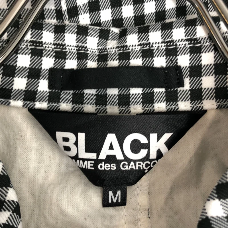 BLACK COMME des GARCONS / ブラックコムデギャルソン | 2017SS | ギンガムチェック シャーリング ラウンドカラージャケット | M | レディース