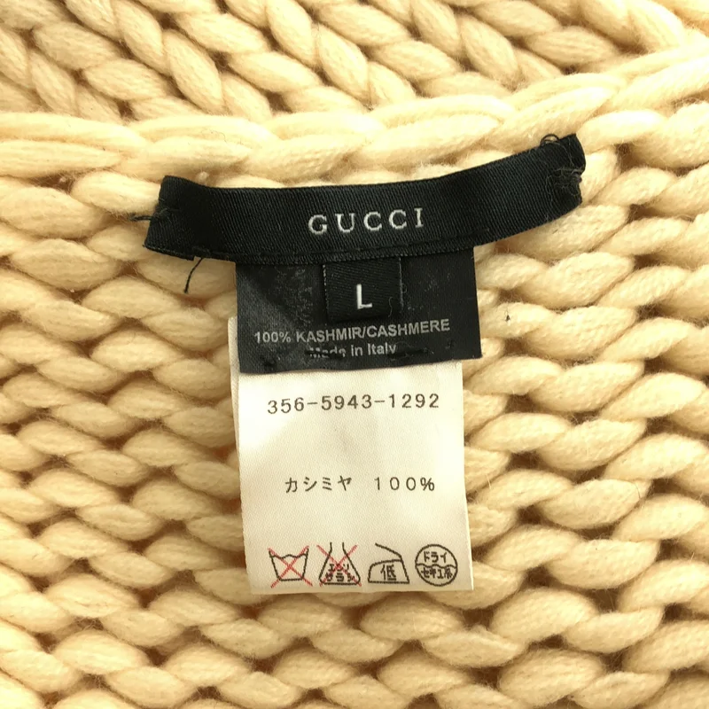 GUCCI / グッチ | カシミヤ Vネック ケーブルニット | L | メンズ