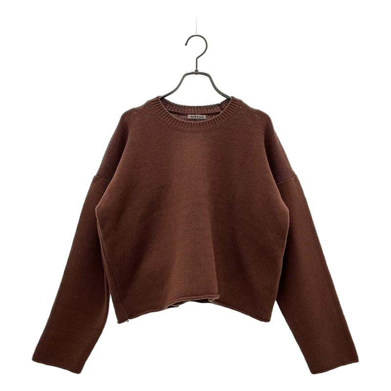 AURALEE / オーラリー | HARD TWIST MERINO KNIT SHORT PULL OVER メリノウール ショート丈ニット | 1 | レディース