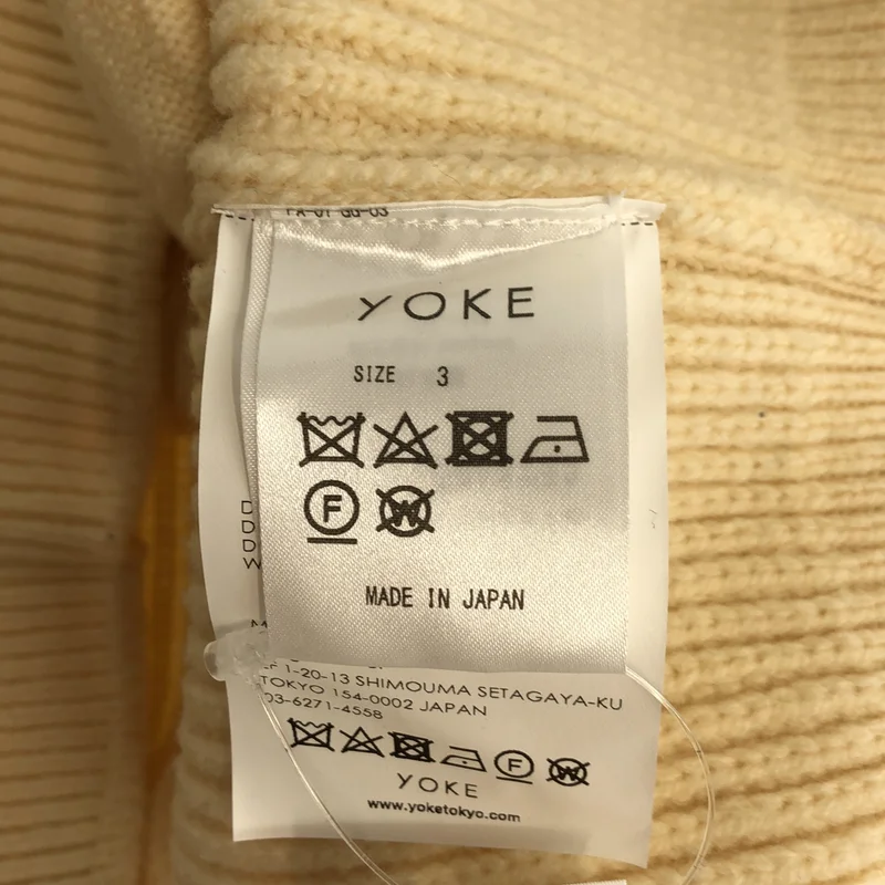 YOKE / ヨーク | 2023AW | 3/4 FRONT ZIP HIGHNECK RIB SWEATER / ウール フロントジップ ハイネック リブニット | 3 | メンズ