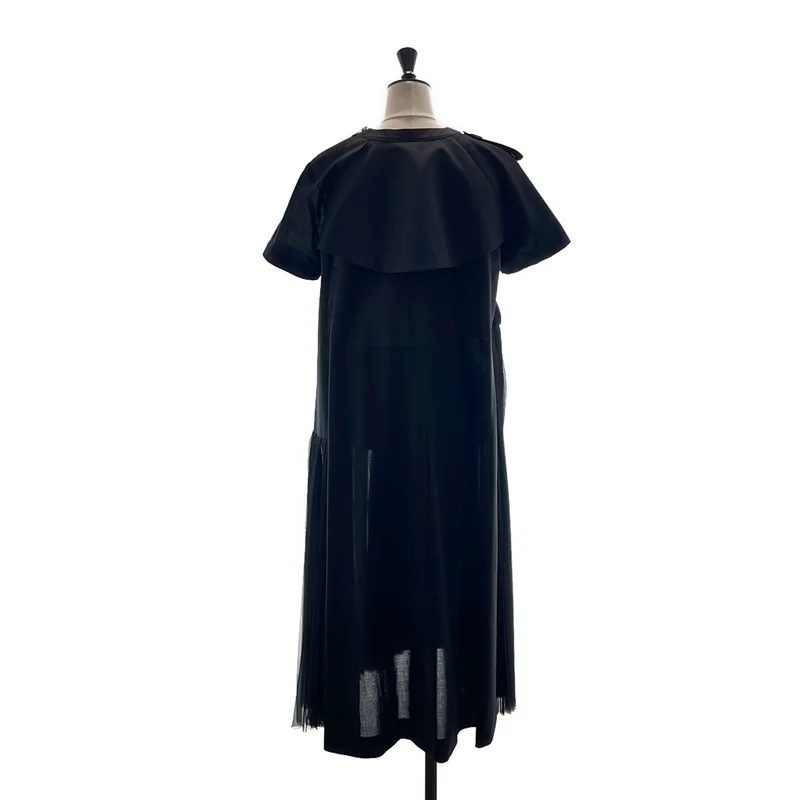 sacai / サカイ | 2021SS | アシンメトリー 再構築 プリーツ ドレス ワンピース | 1 | レディース