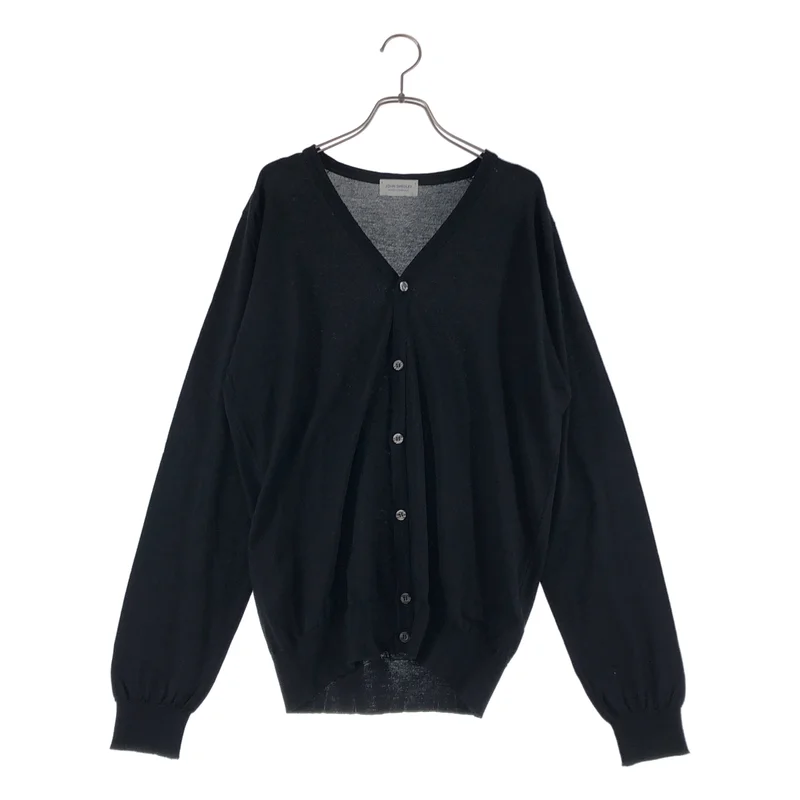 JOHN SMEDLEY / ジョンスメドレー | ウール コットン Vネックカーディガン | L | メンズ