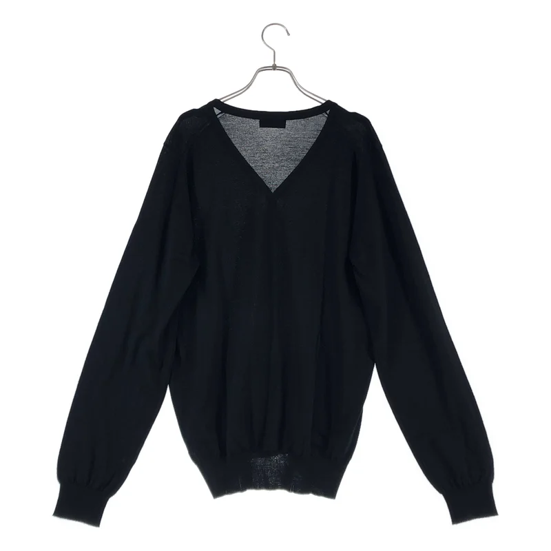 JOHN SMEDLEY / ジョンスメドレー | ウール コットン Vネックカーディガン | L | メンズ
