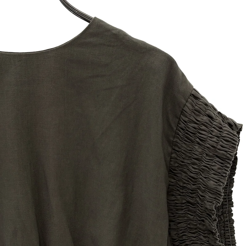 HYKE / ハイク | 2026SS | LINEN SHIRRED BLOUSE シャツ 261-15269 | 1 | レディース