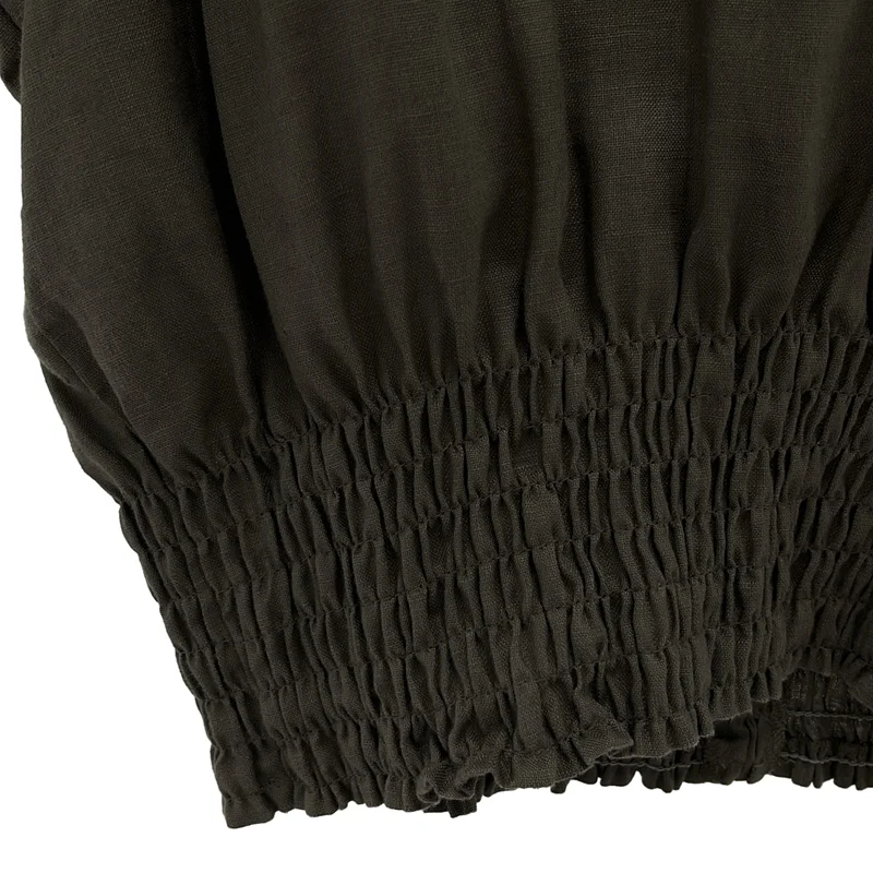 HYKE / ハイク | 2026SS | LINEN SHIRRED BLOUSE シャツ 261-15269 | 1 | レディース