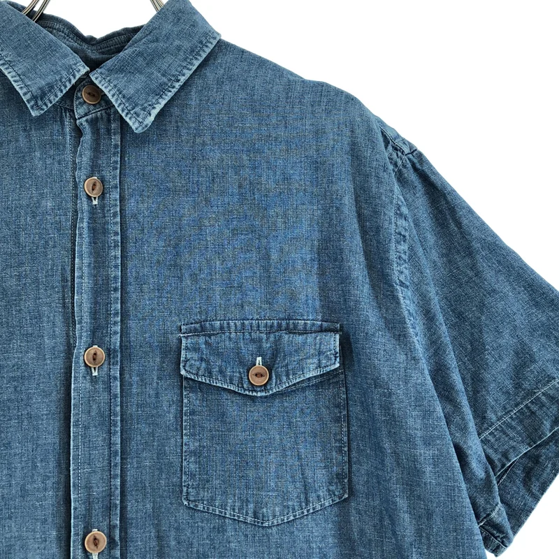 JUNYA WATANABE COMME des GARCONS denim / ジュンヤワタナベコムデギャルソンデニム | 2017SS | タンクトップドッキング 半袖 デニムシャツワンピース | M | レディース