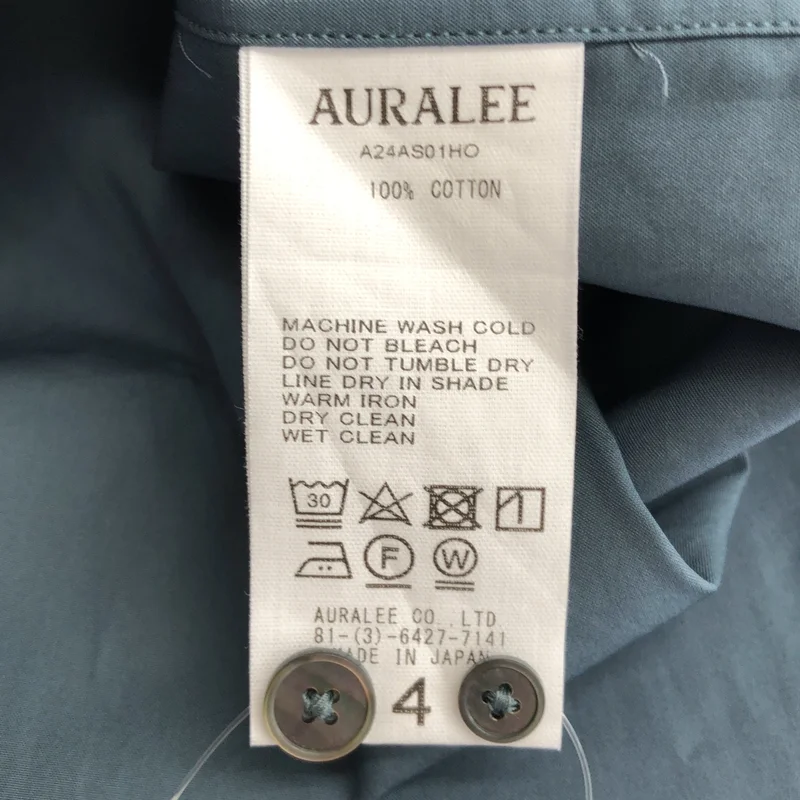AURALEE / オーラリー | 2024AW | HIGH COUNT FINX OX SHIRT / コットン シャツ | 4 | メンズ