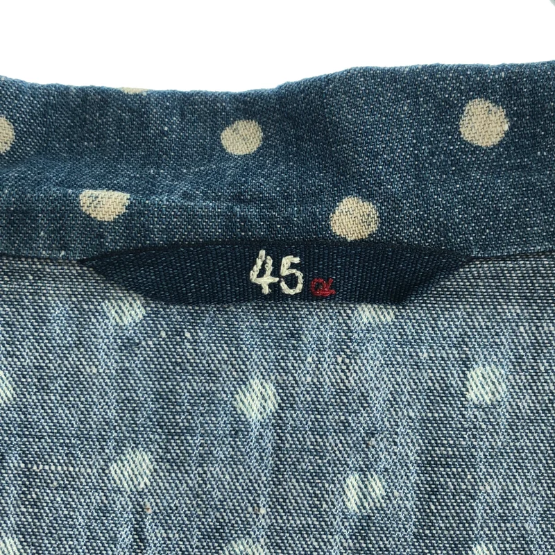 45r / フォーティファイブアール | ドット スキッパーカラー デニムワンピース | 0 | レディース