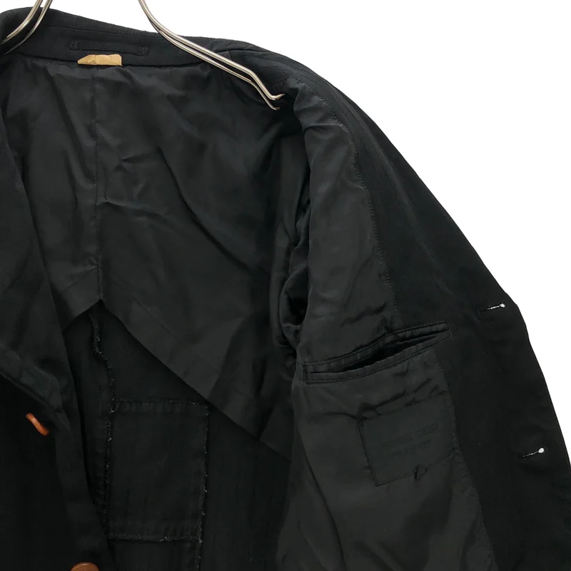 COMME des GARCONS HOMME DEUX / コムデギャルソンオムドゥ | 2024SS | セットアップ / ポリ縮絨 ストライプ パッチワーク テーラードジャケット / イージーテーパードパンツ | S | メンズ