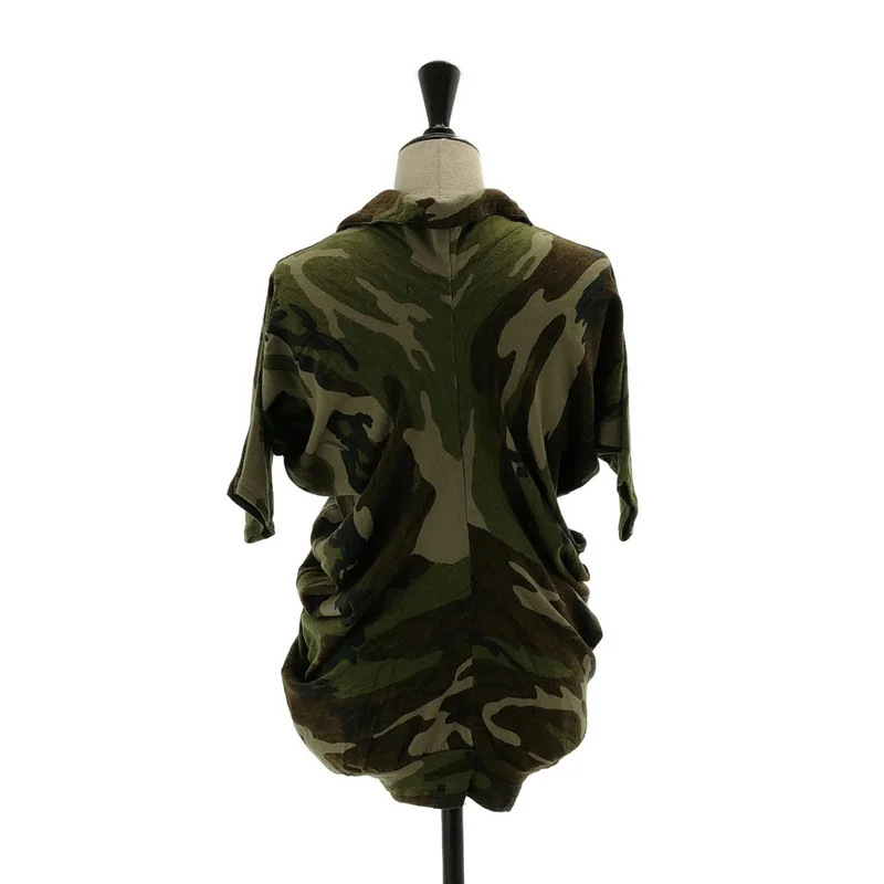 JUNYA WATANABE COMME des GARCONS / ジュンヤワタナベ | 2010AW | ウール カモフラージュ ドレープカットソー | S | レディース