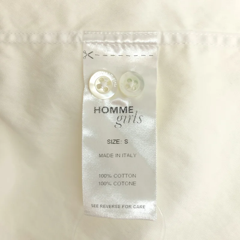 HOMME girls / オム ガールズ | クロップド シャツ_長袖 | S | レディース