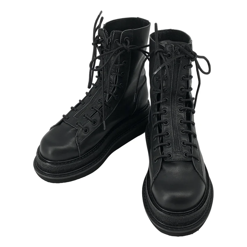 REGULATION Yohji Yamamoto / レギュレーションヨウジヤマモト | SOFT OIL LEATHER A F ZIP MILITARY BOOTS | 5 | レディース