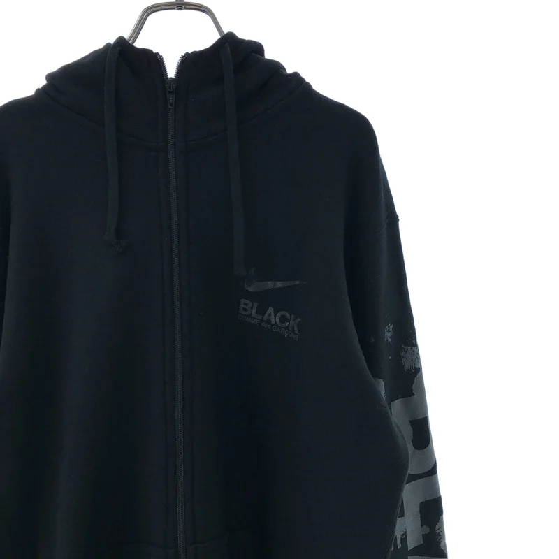 BLACK COMME des GARCONS / ブラックコムデギャルソン | 2018AW | ×NIKE / ロゴプリント ジップパーカー | XL | メンズ