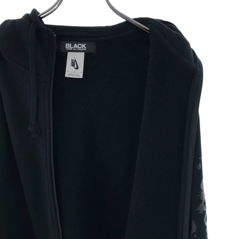 BLACK COMME des GARCONS / ブラックコムデギャルソン | 2018AW | ×NIKE / ロゴプリント ジップパーカー | XL | メンズ
