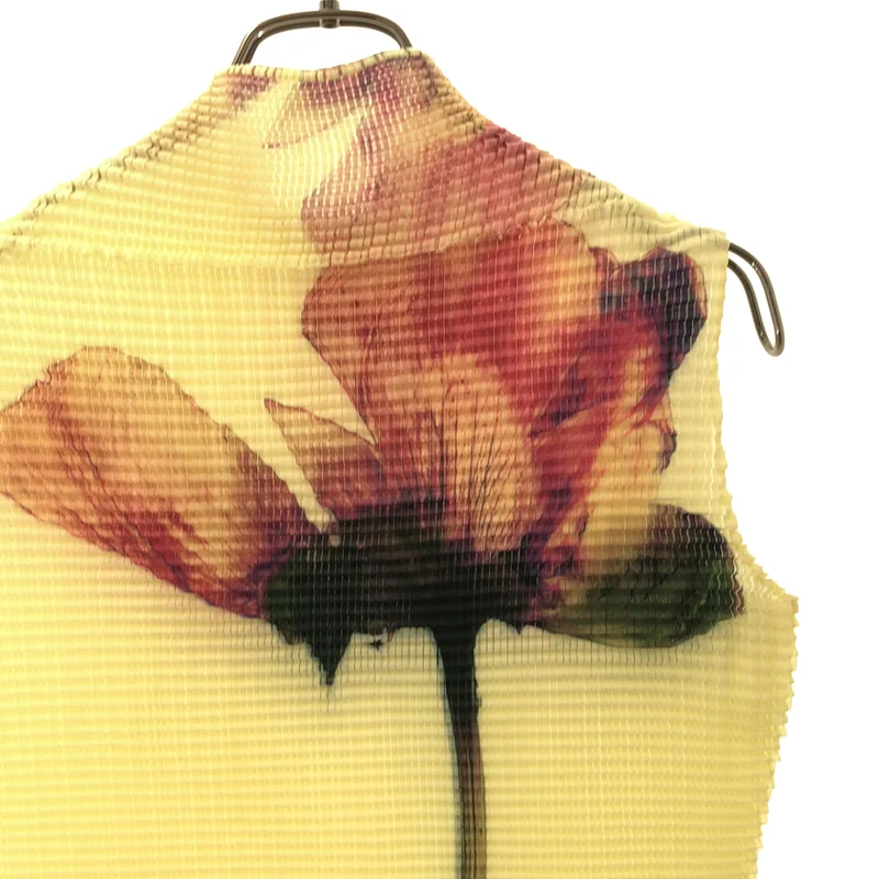 ISSEY MIYAKE / イッセイミヤケ | 2025SS | PRESSED FLORA プリーツ ハイネック ノースリーブ トップス | 2 | レディース