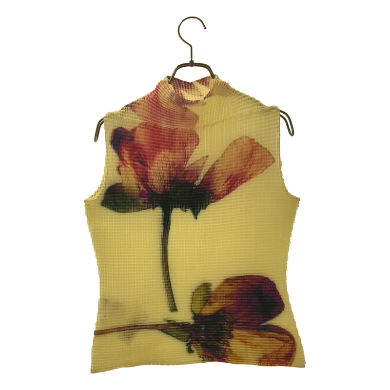 ISSEY MIYAKE / イッセイミヤケ | 2025SS | PRESSED FLORA プリーツ ハイネック ノースリーブ トップス | 2 | レディース