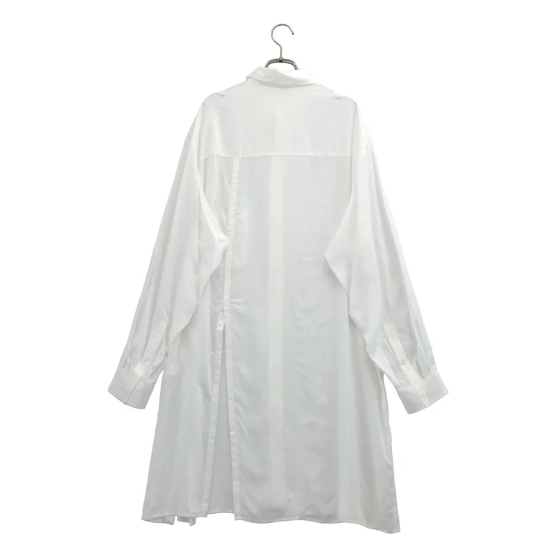 YOHJI YAMAMOTO POUR HOMME / ヨウジヤマモトプールオム | 2025SS | WHITE 80 MODAL LAWN BACK PANELED SLIT BLOUSE / モダールローン バックスリット ブラウス | 2 | メンズ