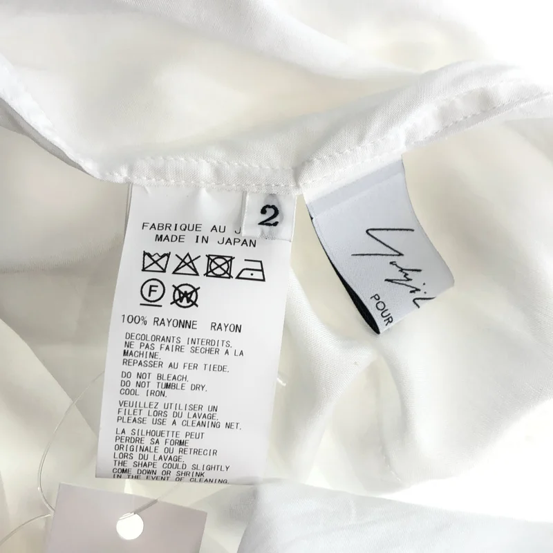 YOHJI YAMAMOTO POUR HOMME / ヨウジヤマモトプールオム | 2025SS | WHITE 80 MODAL LAWN BACK PANELED SLIT BLOUSE / モダールローン バックスリット ブラウス | 2 | メンズ