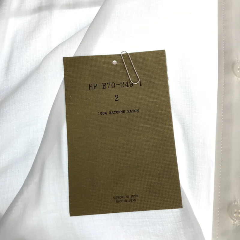 YOHJI YAMAMOTO POUR HOMME / ヨウジヤマモトプールオム | 2025SS | WHITE 80 MODAL LAWN BACK PANELED SLIT BLOUSE / モダールローン バックスリット ブラウス | 2 | メンズ