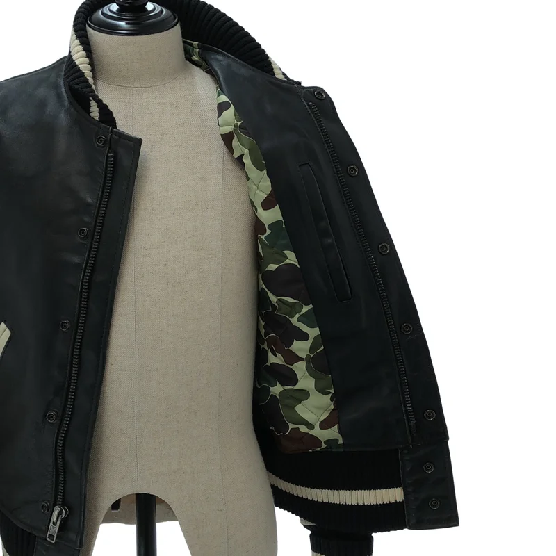 JUNYAWATANABE COMMEdesGARCONS MAN / ジュンヤワタナベマン | 2010AW | × VANSON / レザー ジップアップ スタジアムジャンパー | S | メンズ
