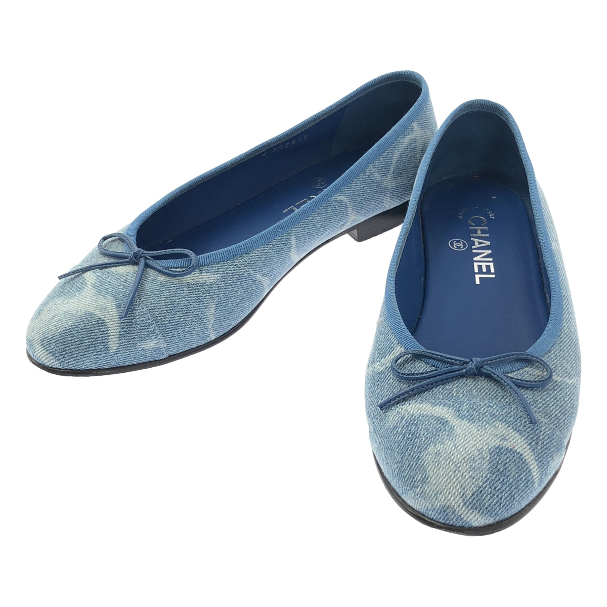CHANEL / シャネル | ココマーク デニム ラウンドトゥ バレリーナ