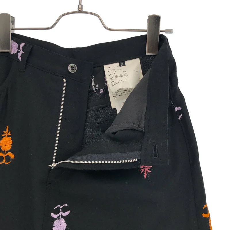 tricot COMME des GARCONS / トリココムデギャルソン | 2001AW | ウール 断ち切り 刺しゅう スカート | M | レディース
