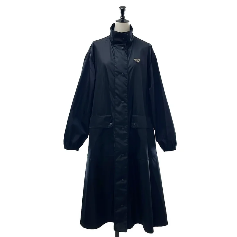 PRADA / プラダ | 2022 | Re Nylon トライアングルロゴ  ロングコート / 29L086 | 36 | レディース