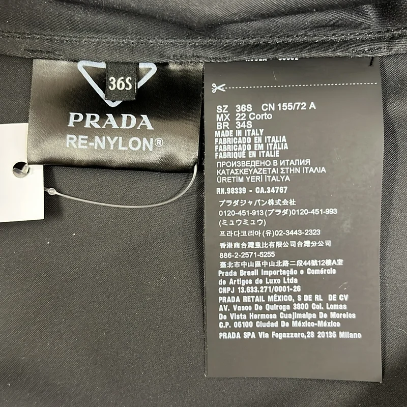 PRADA / プラダ | 2022 | Re Nylon トライアングルロゴ  ロングコート / 29L086 | 36 | レディース